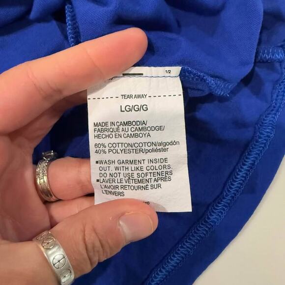 Under Armour Sport Left Chest Logo Short Sleeve TShirt Mens Large Loose Fit Blue - Picture 4 of 5